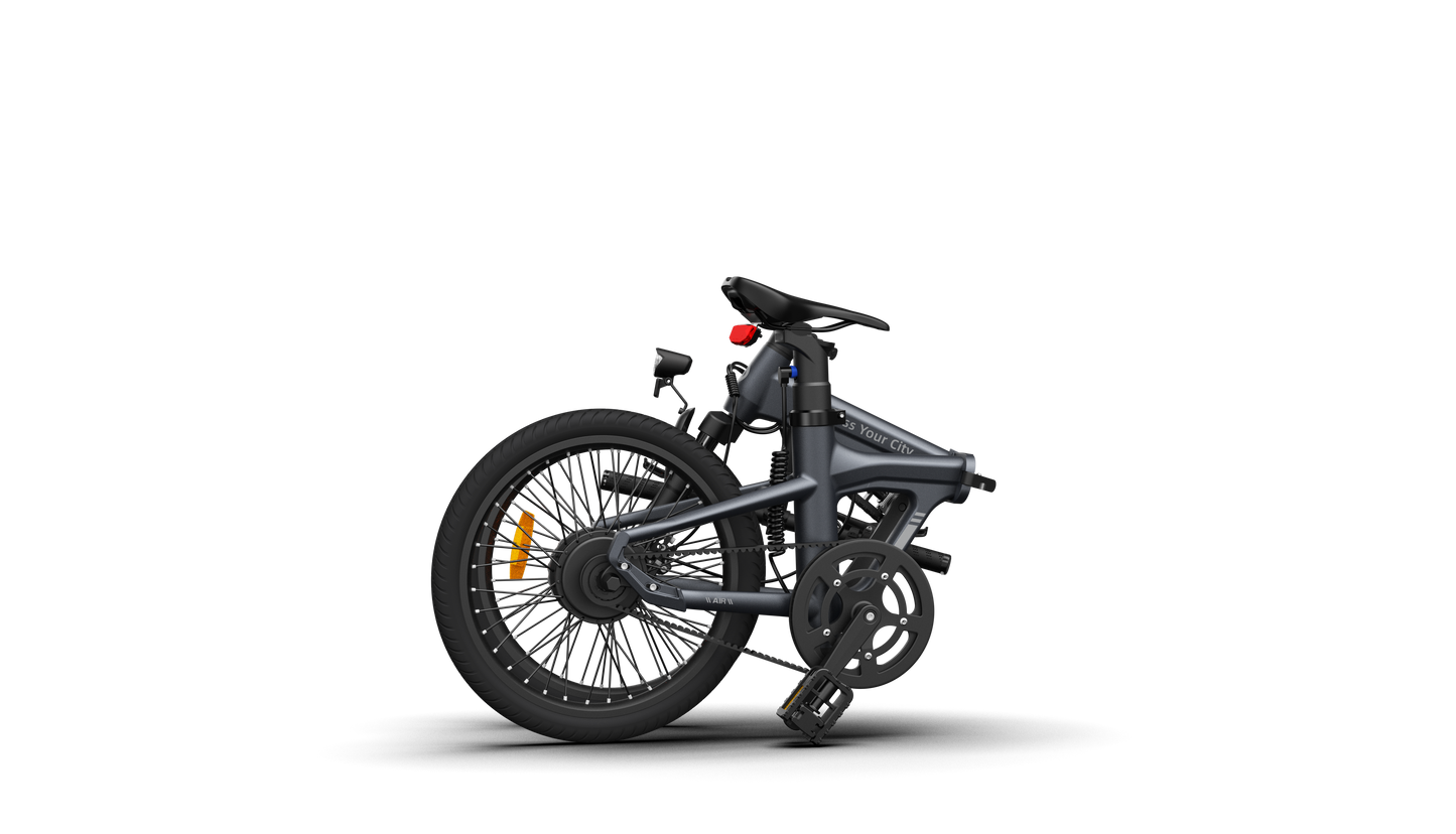 ADO AIR20S folded electric bicycle in Indigo Grey color