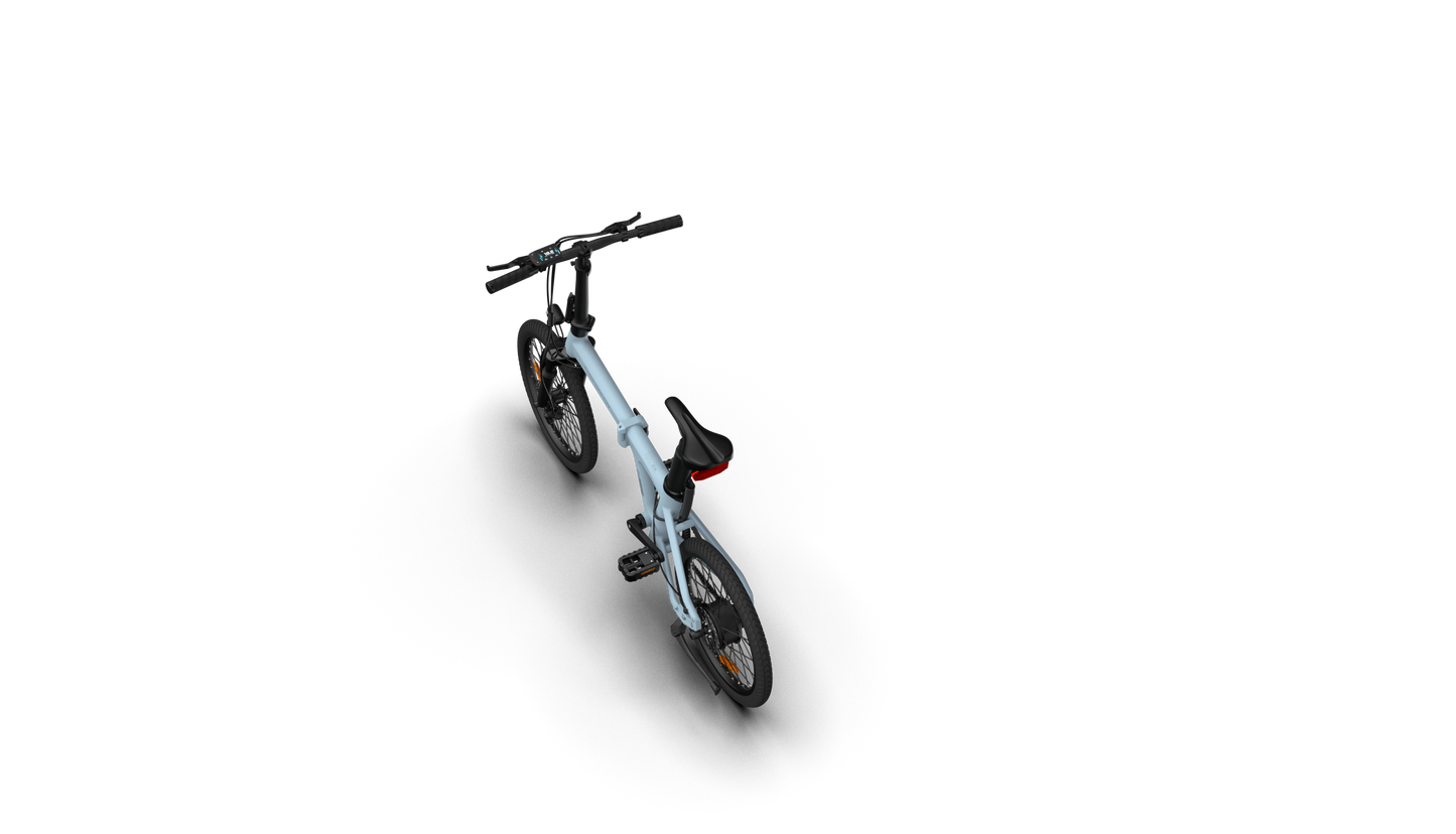 ADO AIR20S folding electric bicycle in Pastel Blue color 2
