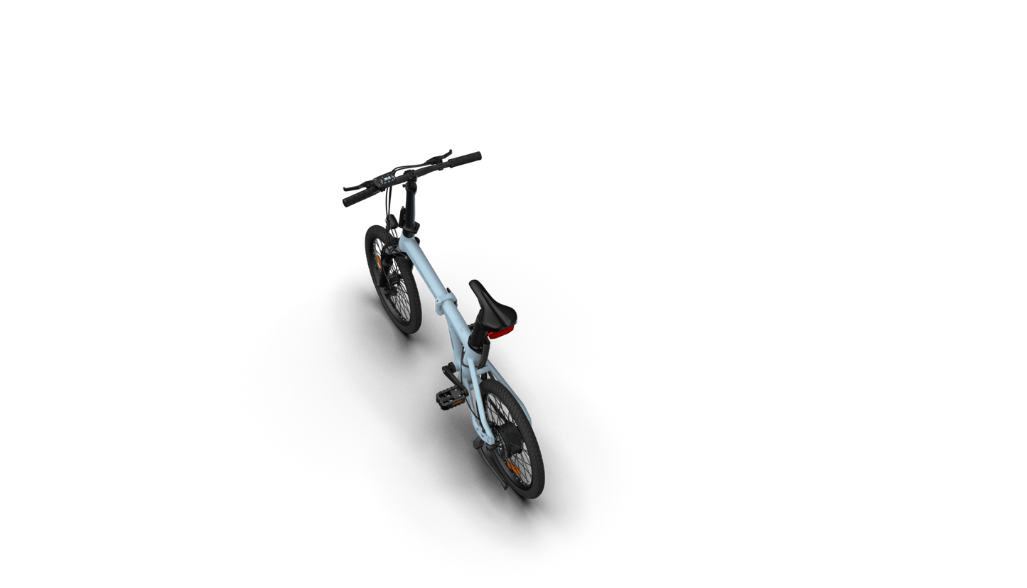 ADO AIR20S folding electric bicycle in Pastel Blue color 2