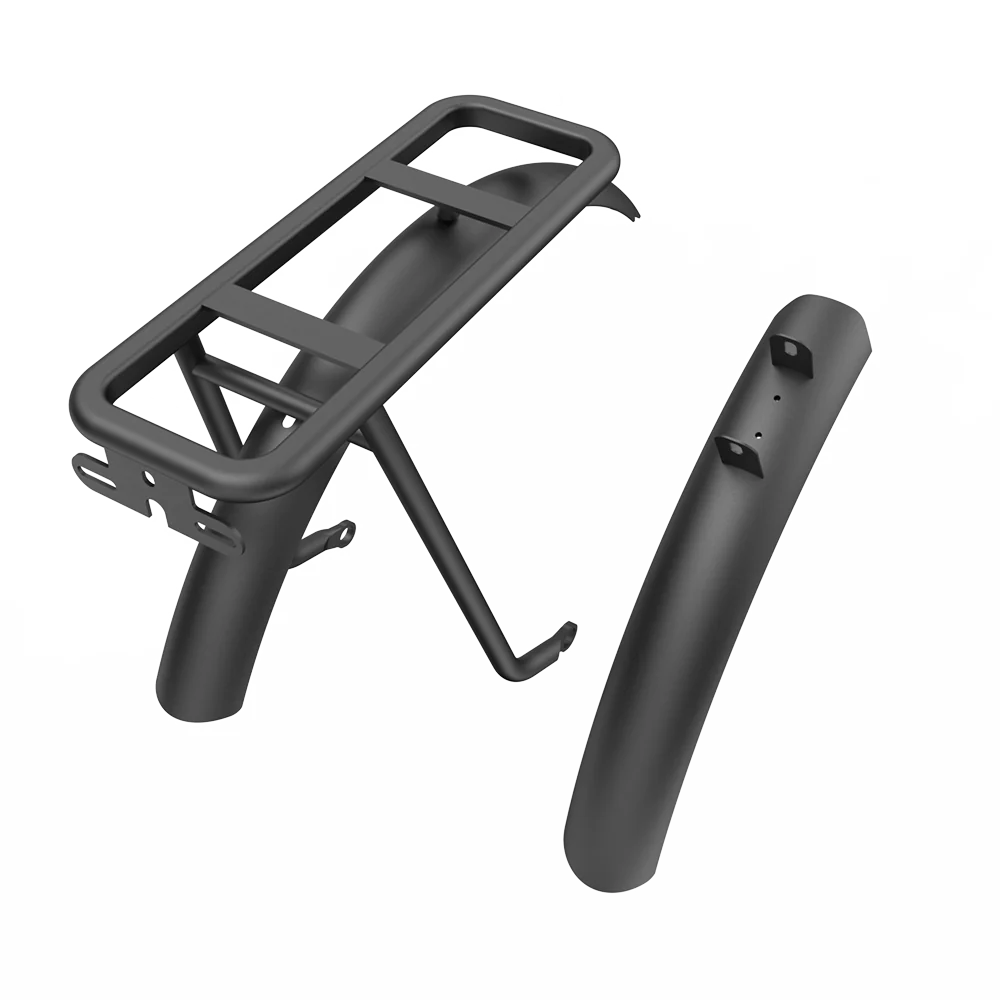 ADO Air Carbon rear rack and mudguard Black