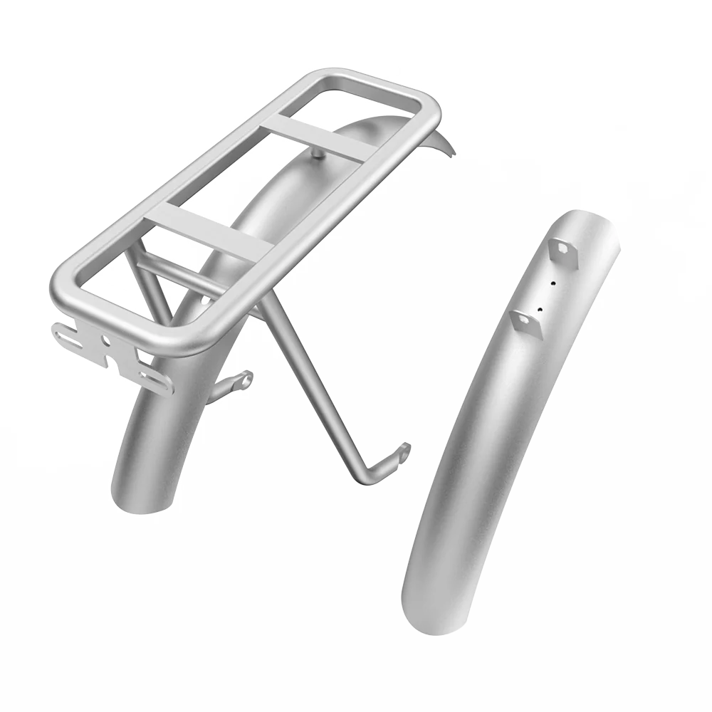 ADO Air Carbon rear rack and mudguard Silver