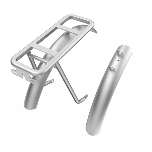 ADO Air Carbon rear rack and mudguard Silver