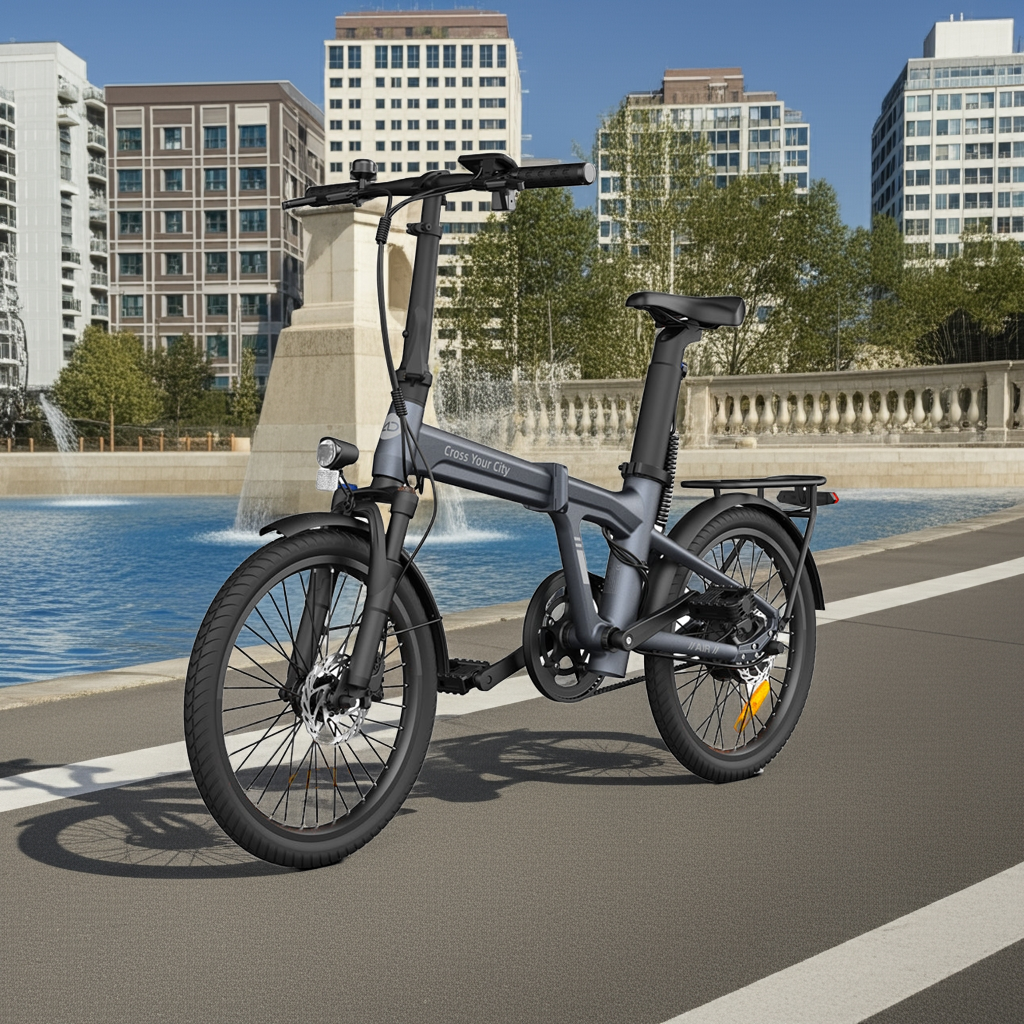 ADO AIR20 PRO electric bicycle in Indigo Grey color 4