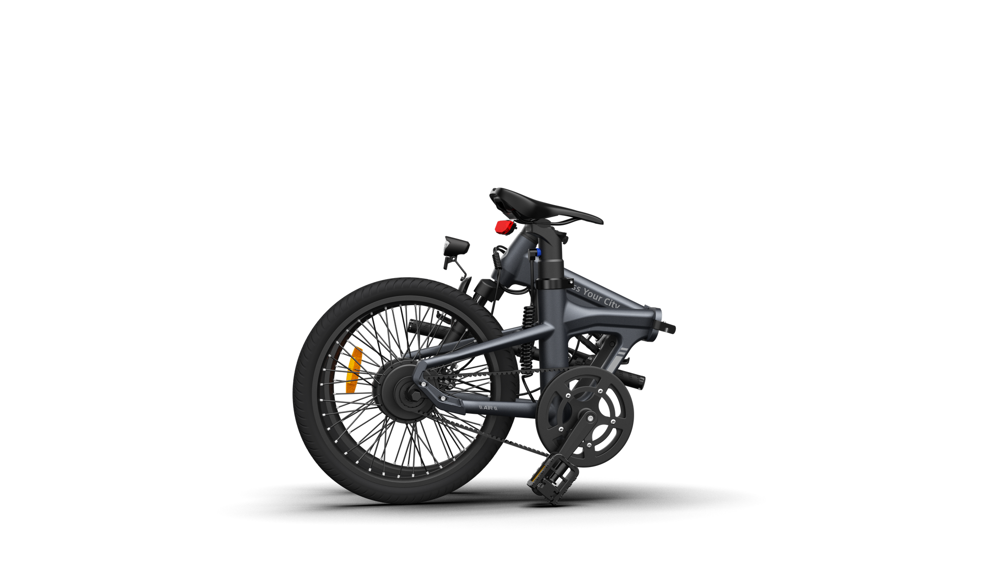 ADO AIR20S folded electric bicycle in Indigo Grey color