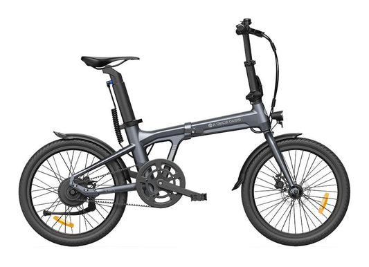 Foldable electric bike on a white background